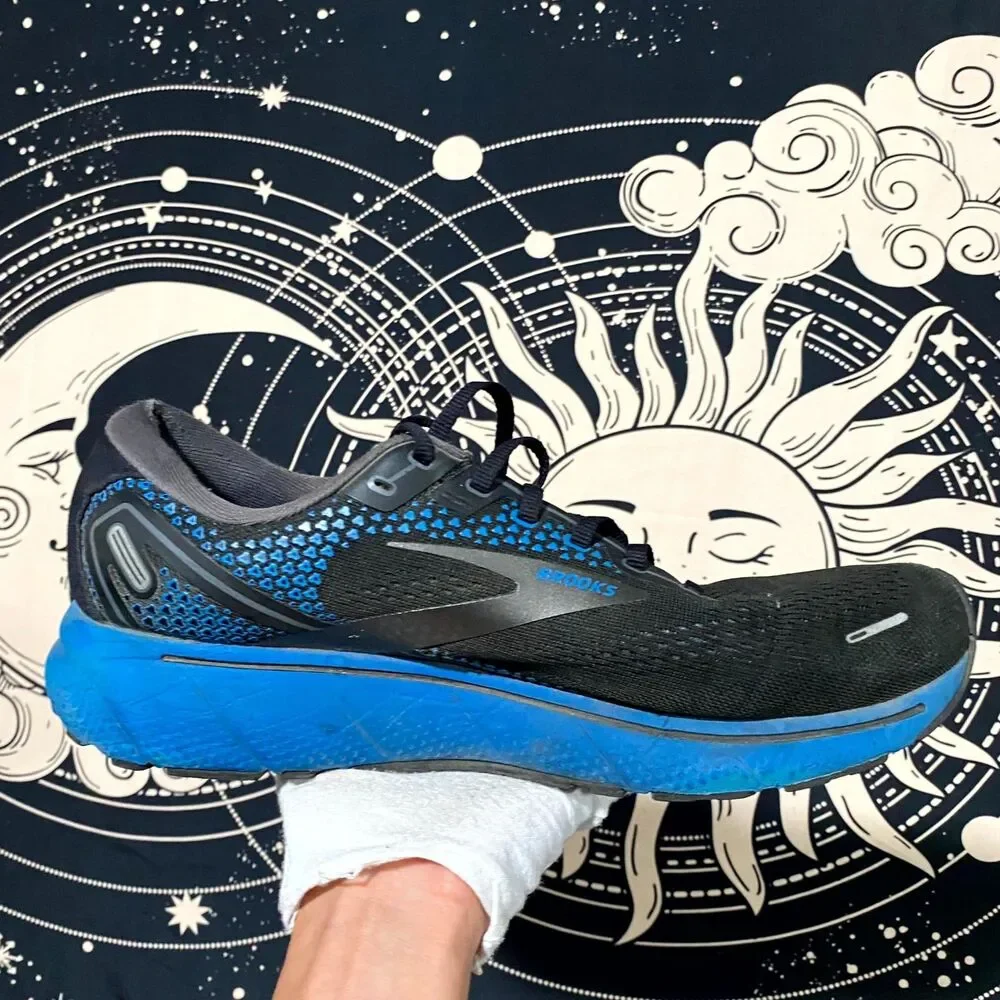 Brooks Ghost 14 1103691D056 Athletic Sneaker Men's 11.5D Black Mesh Road Running